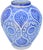 Early 20th Century Early 20th Century Handmade Blue Andalusian-Patterned Ceramic Vase For Sale - Image 5 of 10