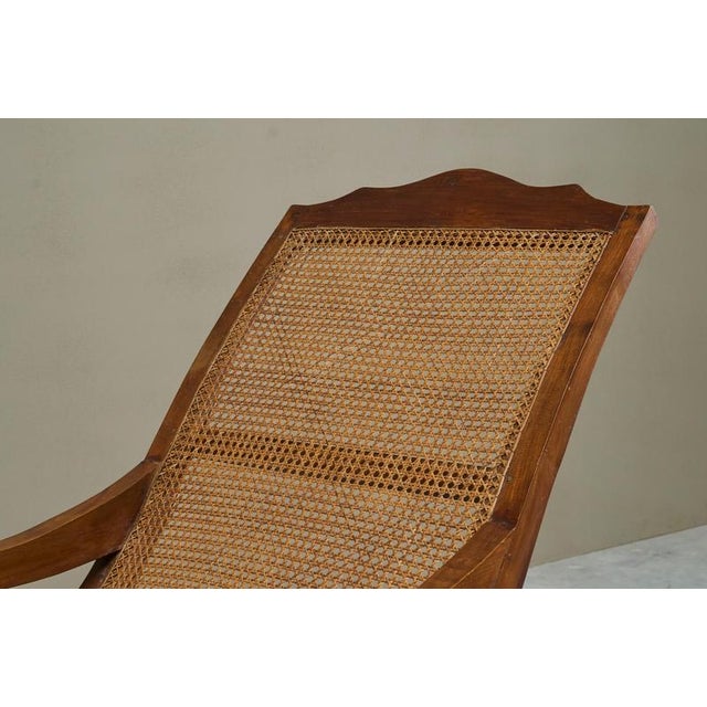 1930s Sculptural Colonial Chaise Lounge in Wood and Webbing, 1930s For Sale - Image 5 of 15