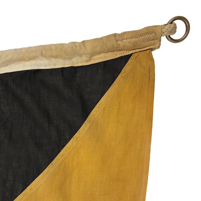 Mid 20th Century Large Vintage Cotton Nautical Signal Flag For Sale - Image 5 of 6