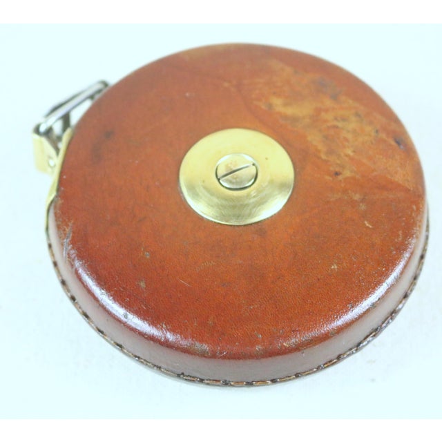 Early 20th Century English Early 20th Century Leather Bound Tape Measure For Sale - Image 5 of 7