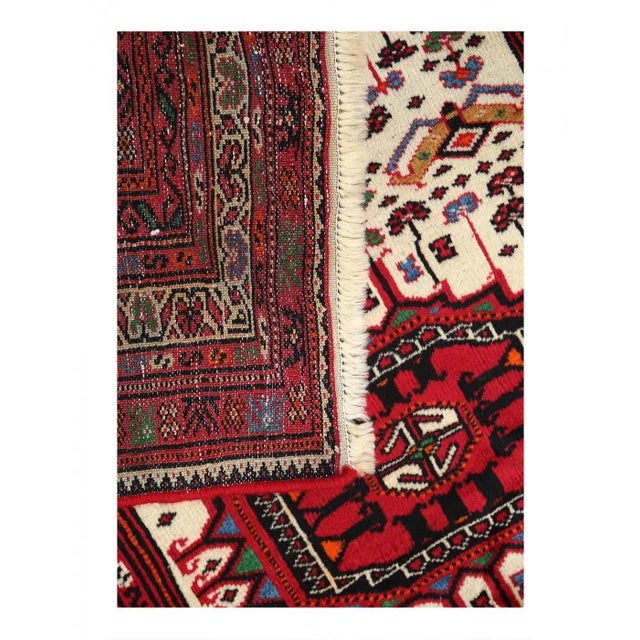 Traditional Pasargad DC Fine Hand-Knotted Torkaman Runner For Sale - Image 3 of 3