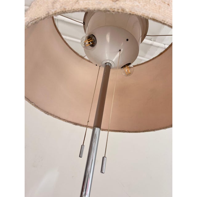 Chrome Floor Lamp with Fabric Shade from Staff For Sale - Image 5 of 11