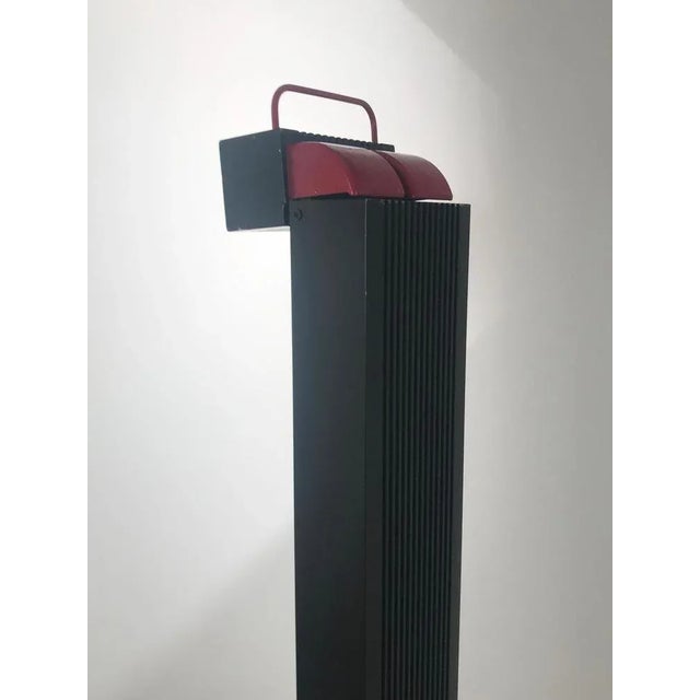 Italian Black Aluminum Zagar Floor Lamp by Silvio Carpani for Stilnovo, 1978 For Sale - Image 6 of 10