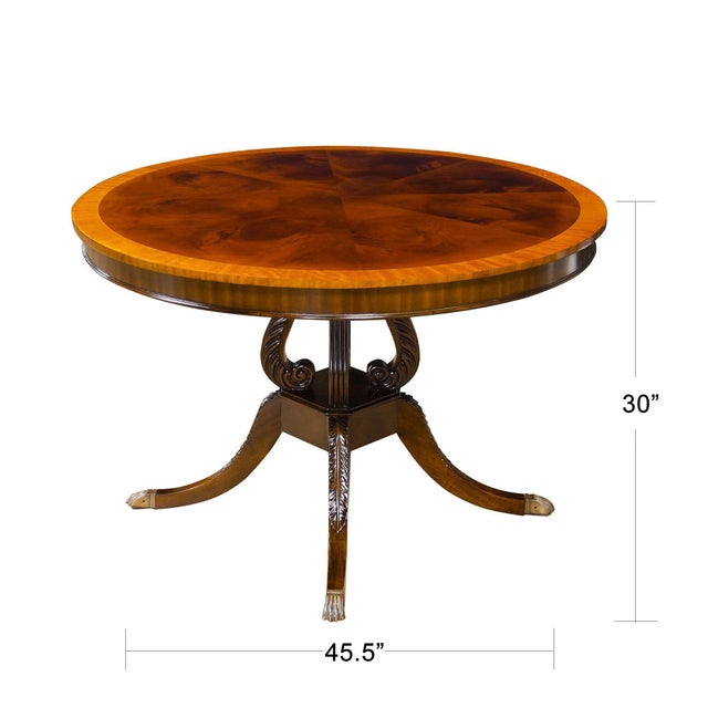 Produced and designed by Niagara Furniture to match many of our other Duncan Phyfe inspired items the Harp Center Table...