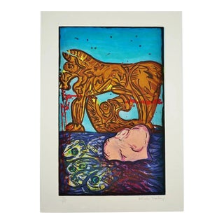 1984 Malcolm Morley "Return of Ulysses" Print, Limited Edition, From the `Fallacies of Enoch, `Signed & Numbered 71/75, American For Sale