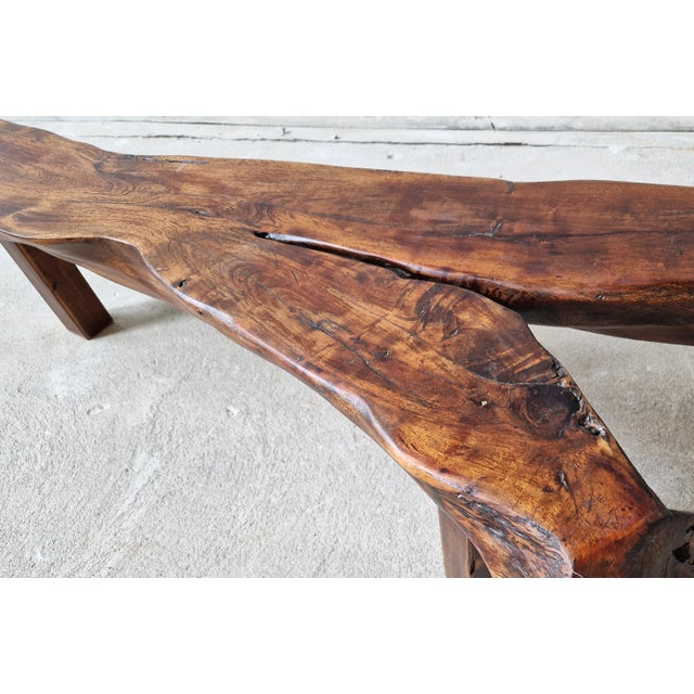 Brutalist Trunk Tree Coffee Table, 1960s For Sale - Image 4 of 11