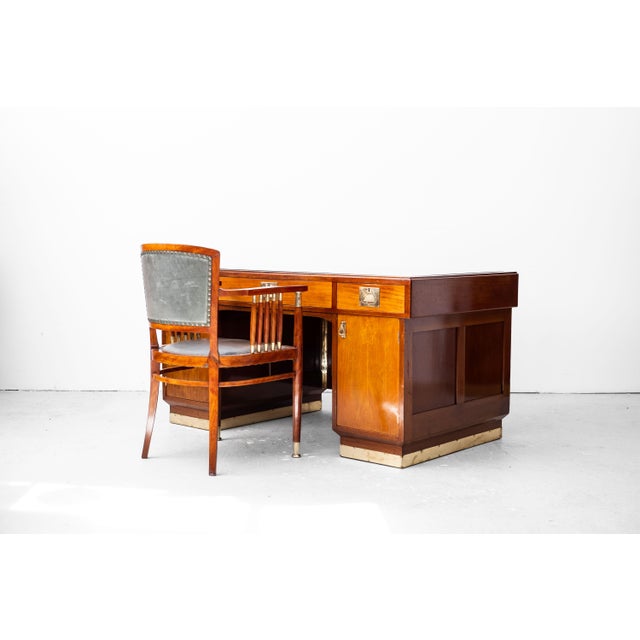 Desk with Armchair by J. W. Müller K.u.K. Court Carpenter, 1905, Set of 2 For Sale - Image 11 of 18