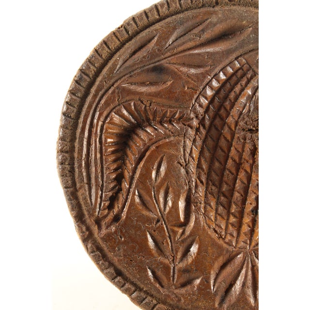 Mid 19th Century Pennsylvania Wooden Butter Mold Stamp With Carved Eagle & Laurel Branch For Sale - Image 9 of 12