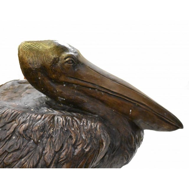 Large Bronze Pelicans Statues, Set of 2 For Sale - Image 10 of 14