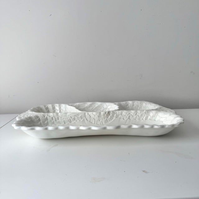 Late 20th Century Italian Oyster Majolica Platter For Sale In Charleston - Image 6 of 7