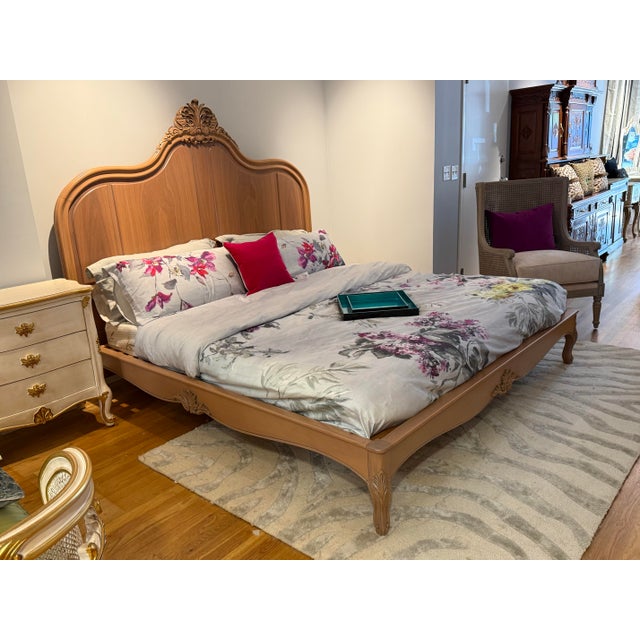 Chloe Farmhouse Reclaimed Bed Frame King For Sale - Image 12 of 13