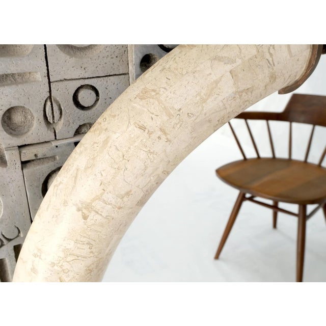 Glass Brass & Tessellated Stone Veneers Ring Shape Frame Round Wall Mirror For Sale - Image 7 of 13