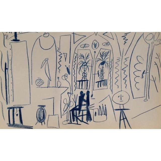 1990s Picasso Sketchbook Carnet De La Californie Print # 3 Dated 15/11/1955 For Sale