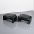 Black Maralunga Ottomans by Vico Magistretti for Cassina, Italy, 1973, Set of 2 For Sale - Image 8 of 11