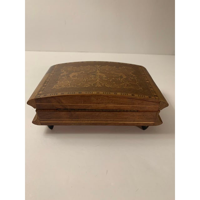 Vintage Lador Switzerland Wooden Inlaid Designed Music Box Chairish