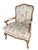 Louis XV-Style French Provincial Fauteuil in Custom Ikat Upholstery For Sale - Image 11 of 18