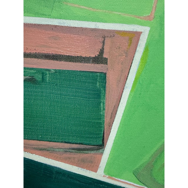 Early 21st Century Geometric Abstract Acrylic on Canvas Painting, Circa 2008 For Sale - Image 5 of 12