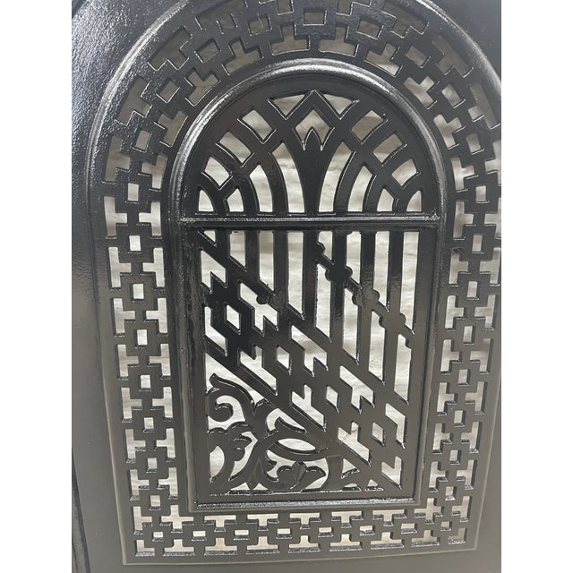 Art Nouveau Late 18th Century 21" W X 27"h Decorative Gate Design Cast Iron Fireplace Surround and Insert For Sale - Image 3 of 4