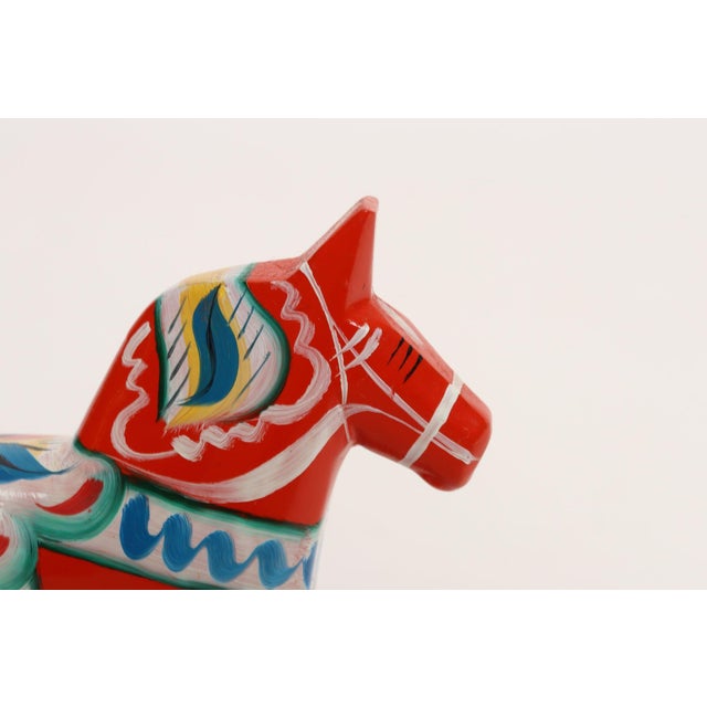 Diminutive Scandinavian Modern Hand-Painted Dala Horse From Färnäs Sweden For Sale - Image 9 of 11