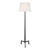 Chapman & Myers by Visual Comfort Signature Strie Floor Lamp in Aged Iron with Linen Shade For Sale