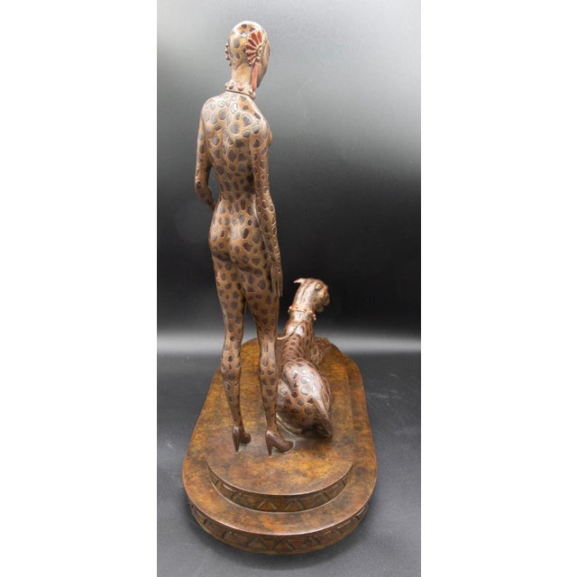 Erte - La Femme à la Panthère - Signed & Numbered Art Deco Bronze Sculpture -15" About the Maker Erté (Romain de Tirtoff,...