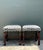 Coffee Vintage Carved Wood Low Stools - A Pair For Sale - Image 8 of 12