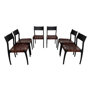 Italian Dining Chairs by Piero Palange and Werther Toffoloni, 1970s, Set of 6 For Sale