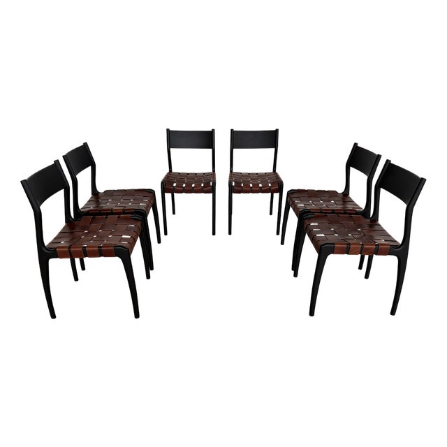 Italian Dining Chairs by Piero Palange and Werther Toffoloni, 1970s, Set of 6 For Sale