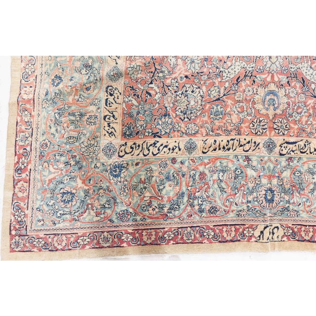 1920s Fine 1920s Persian Tabriz Animal, Botanic Handwoven Wool Carpet For Sale - Image 5 of 9