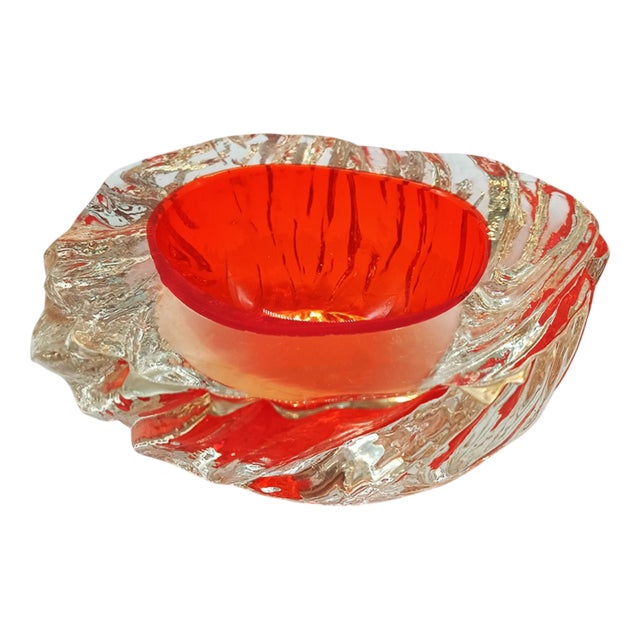 Large Geode Ashtray in Murano Glass by Flavio Poli for Seguso, 1960s For Sale