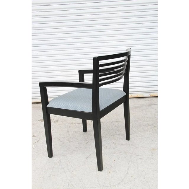 Joe & Linda Ricchio 1990s Set of 4 Ebonized Knoll Ricchio Chairs For Sale - Image 4 of 9