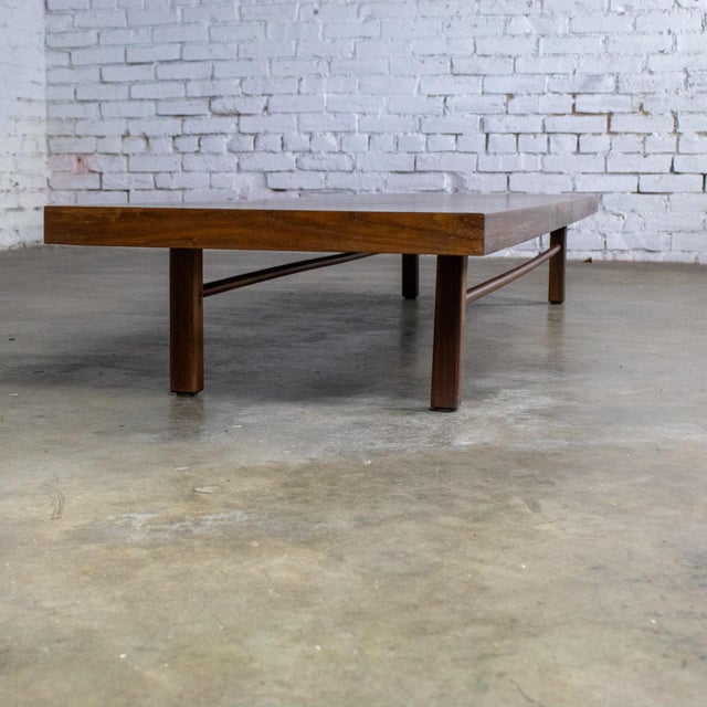 Mid-20th Century MCM Low Walnut Coffee Table or Bench by Milo Baughman for Thayer Coggin For Sale - Image 13 of 18