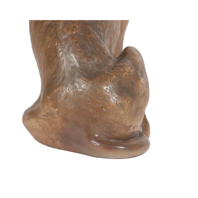 Life-Size Austrian Terracotta Pug Dog With Glass Eyes, 19th Century For Sale - Image 14 of 16