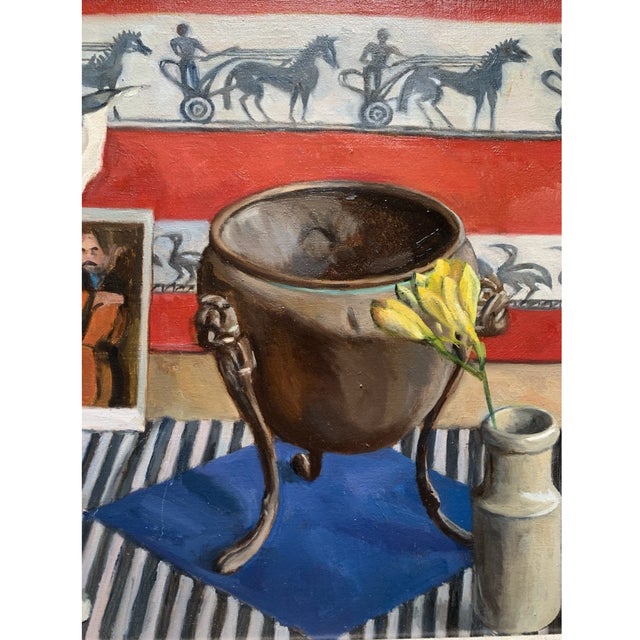 Traditional Late 20th Century Still Life, Oil on Canvas by Hew Purchas For Sale - Image 3 of 4