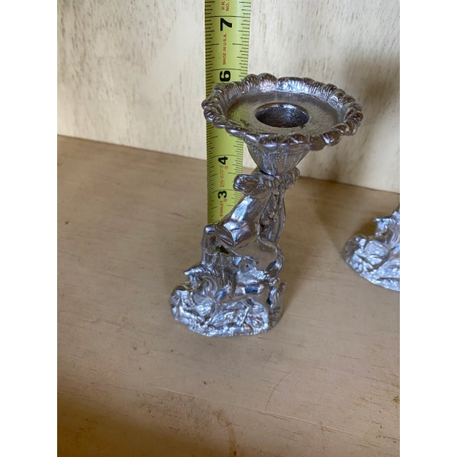 American Metal Horse Candleholders - Set of 3 For Sale - Image 3 of 6