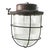 Vintage Industrial Rust Metal Clear Cut Glass Pendant Light For Sale - Image 6 of 6
