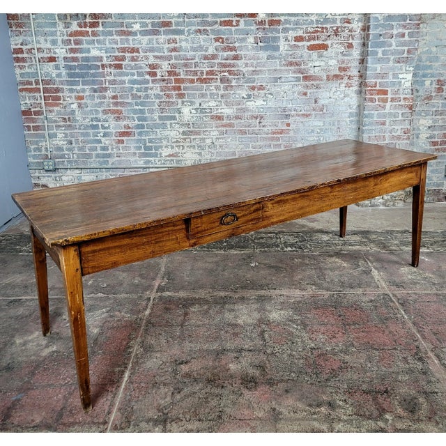 19th Century French Country Farm 98" Large Dining Table For Sale In Los Angeles - Image 6 of 12