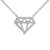 Contemporary Sterling Silver 1/6 Cttw Diamond Shaped Diamond Pendant Necklace For Sale - Image 3 of 4