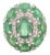 Vintage Oval Emerald & 0.32 CTW Diamond Statement Pendant in 925 Silver by Carat&her For Sale