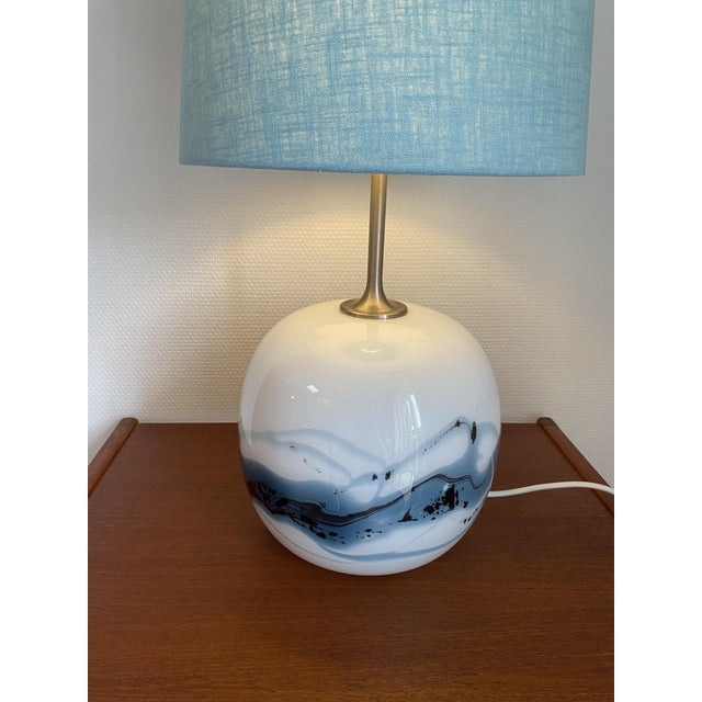 Glass Sakura Table Lamp by Michael Bang for Holmegaard, Denmark, 1980s For Sale - Image 9 of 13