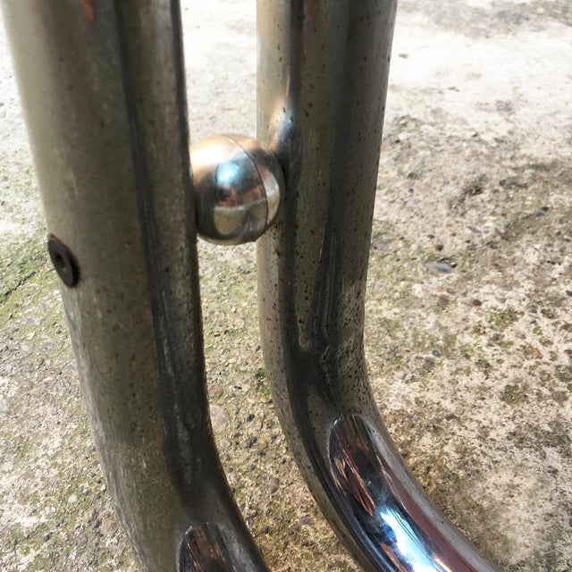 Mid-Century Modern Italian Chrome Dining Table with Smoked Top, 1970s For Sale - Image 11 of 16