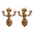 Rare Pair of Early 19th Century Italian Baroque Style Giltwood Wall Candelabras For Sale
