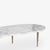 Italian Organic Form Carrara Marble Cocktail Table With Brass Legs For Sale - Image 9 of 10