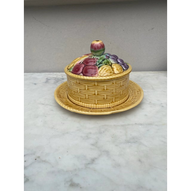 1920s French Majolica Fruits Tureen Sarreguemines, Circa 1920 For Sale - Image 5 of 7