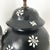 Chinoiserie Vintage Paper Mache Black Lacquer Ginger Jar Lamps With Mother of Pearl Inlet For Sale - Image 3 of 8