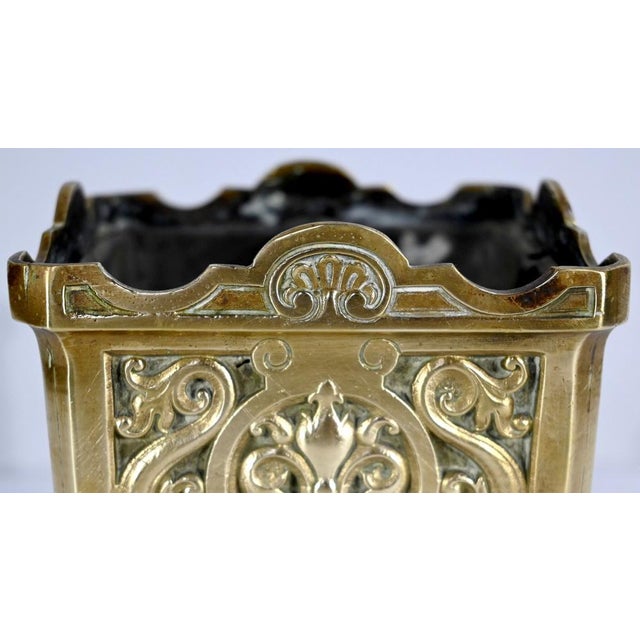 Gold Golden Bronze Cache Pot, Late 19th Century For Sale - Image 8 of 18
