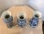 Traditional Set of 3, 19th Century Qing Dynasty Blue and White Porcelain Vases For Sale - Image 3 of 10