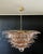 Palmette Ceiling Light Four Levels with 163 Pink and Trasparent Glasses, 1990s For Sale - Image 4 of 18