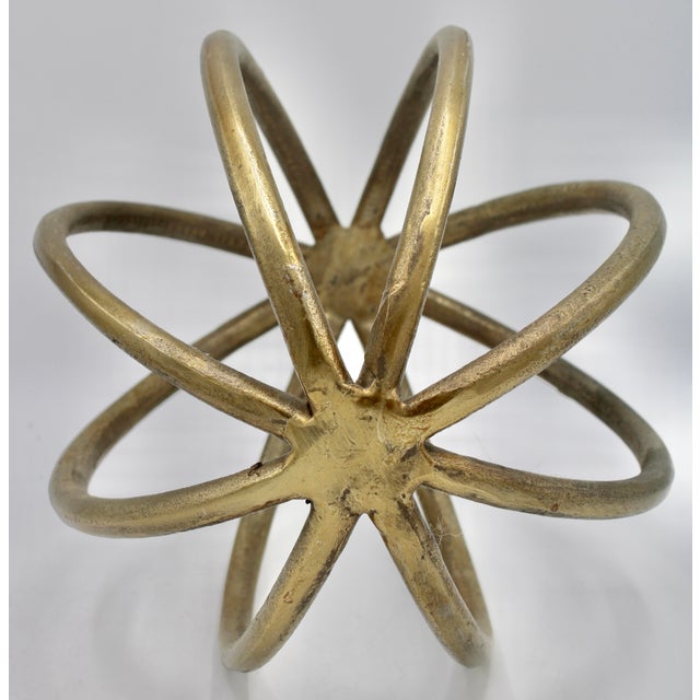 Vintage Modern Golden Metal Orb For Sale In Tulsa - Image 6 of 9