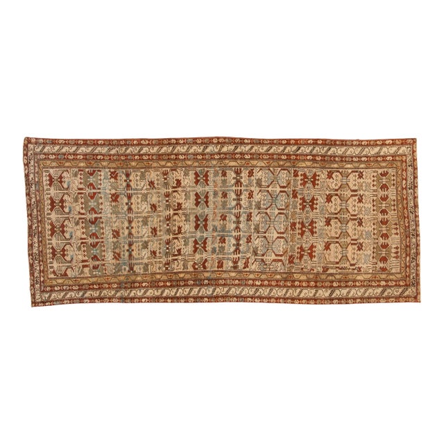 Antique Distressed Borchalou Rug Runner - 4'3" x 10'1" For Sale